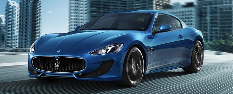 Exterior Blue Luxury Sport Car